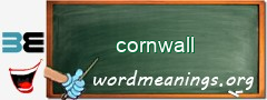 WordMeaning blackboard for cornwall